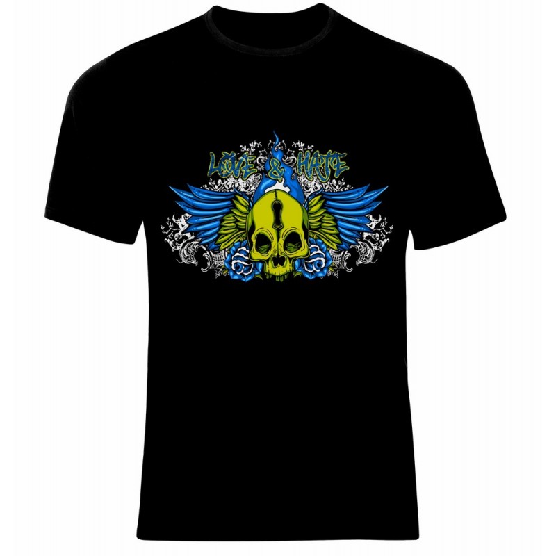 Тениска с Череп - Skull Love and Hate - 500107 Тениска с Череп - Skull Love and Hate - 500107